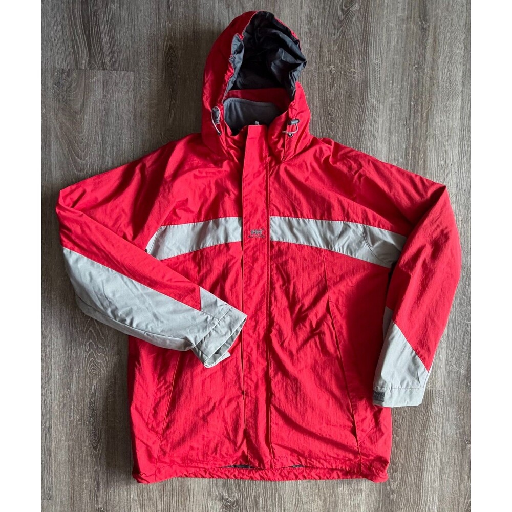 Helly Hansen 3 in 1 Jacket Mens M Red Waterproof Hooded Fleece Liner Outdoor